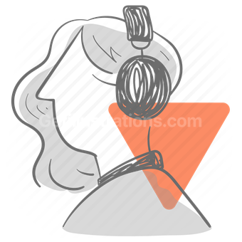 headphones, headset, woman, female, people, person